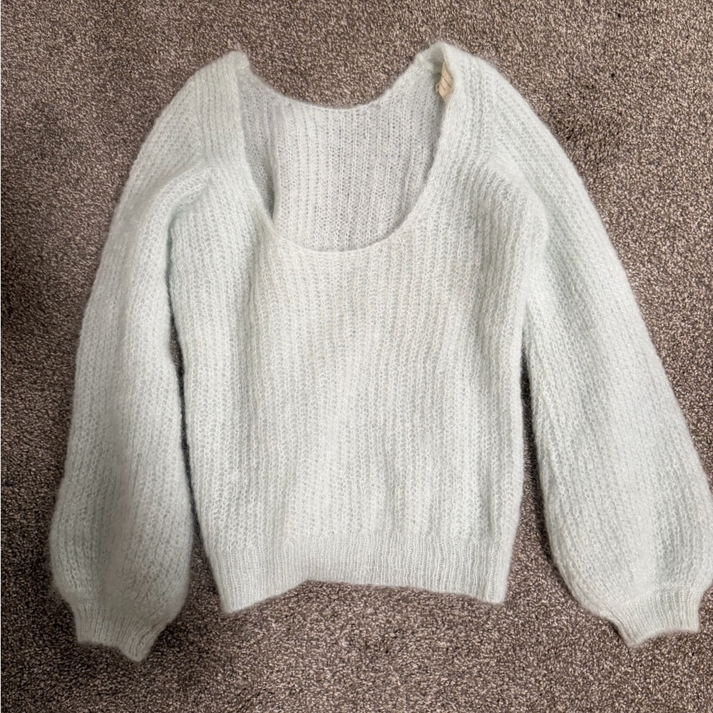 Sezane Women's Scoop Neck Sweater - Light Gray